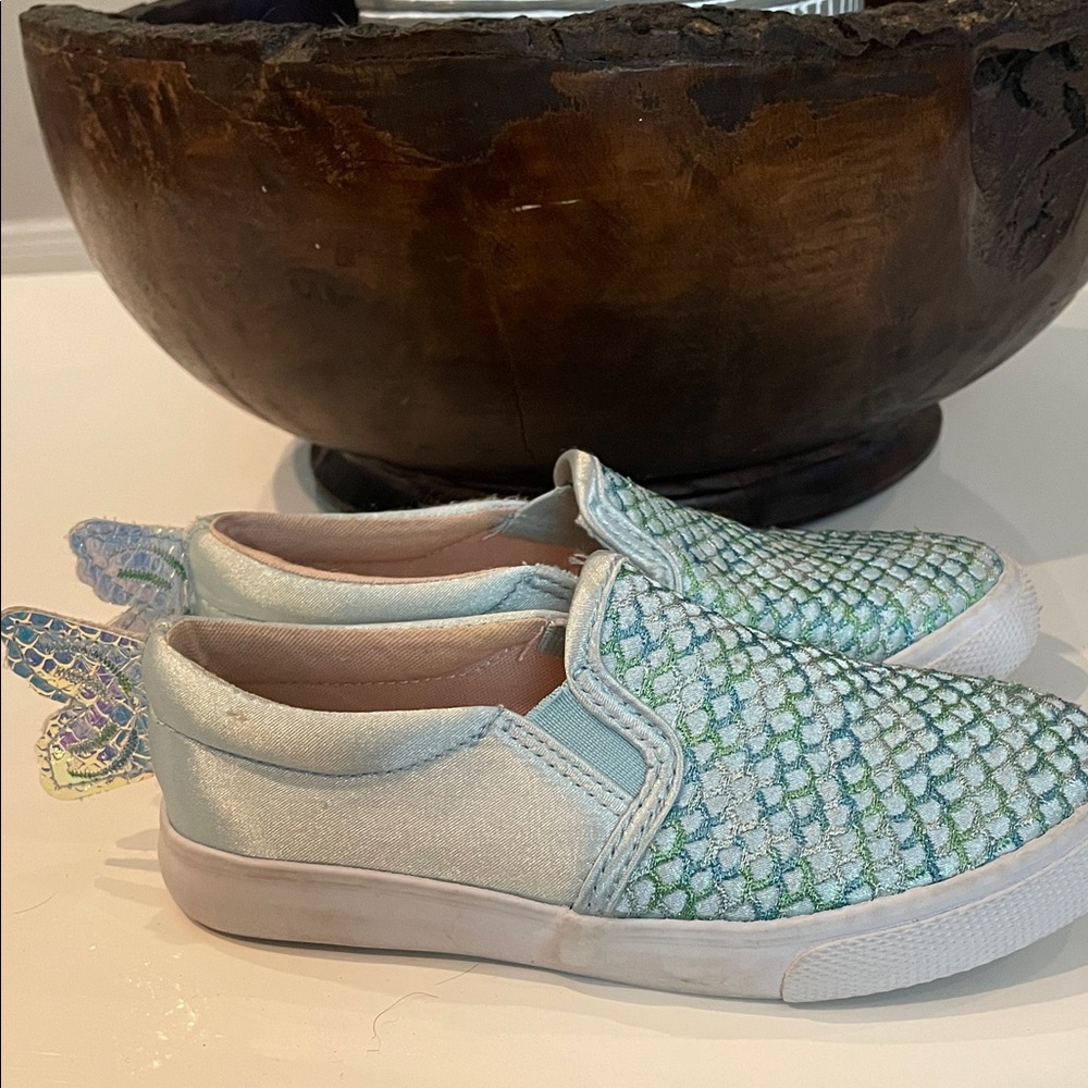 Cat & Jack Kids Slip-On Sneakers - Blue and Green